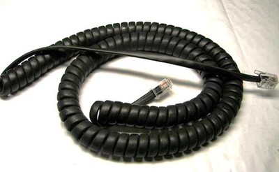Audiocodes IP Phone Handset Cord VoIP Teams 450HD 470HD Curly Flat Black 12Ft