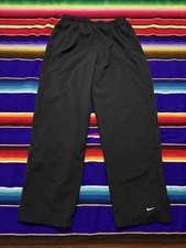 Vintage Y2K Nike Mens L Gray Tag Mesh Lined Windbreaker Track Pants Ankle Pants