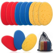 12Pcs Clay Sponges for Clay, Boyistar Ceramics Pottery Blue+red+yellow