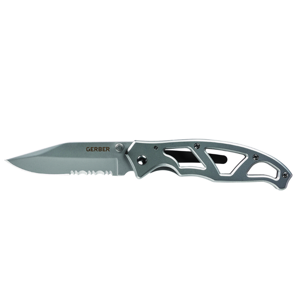 Gerber Paraframe I Serrated Folding Knife Stainless Steel
