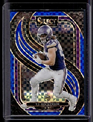 2024 Panini Select Blue Prizm T.J. Hockenson 091/175 Minnesota Vikings #194