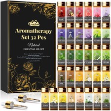 32 Pcs Aromatherapy Essential Oils Set for Di...