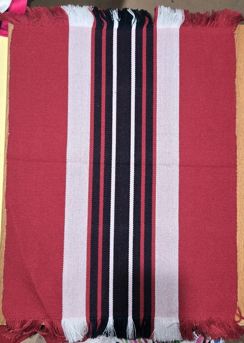 Mantel Ovalado De Yute Rústico - Medidas 10x15 Pulgadas, Rayas Marrones, Marca VHC Brands