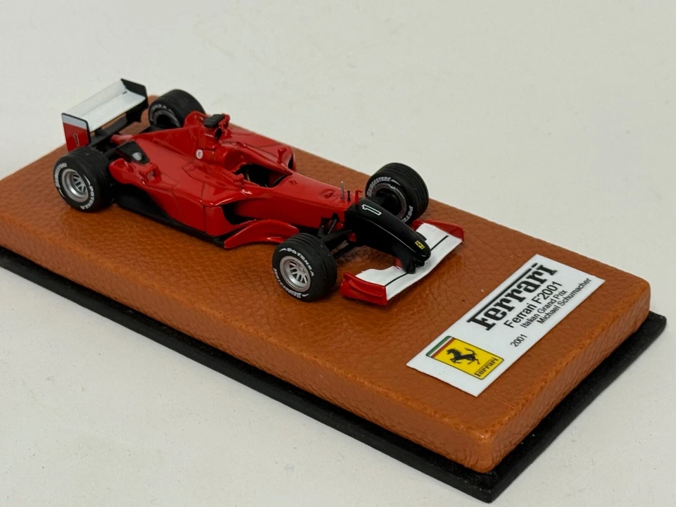 1/43 Ferrari F2001 de 2001 GP de Italia de M. Schumacher Base de cuero JPN235 Foto 4 de 4