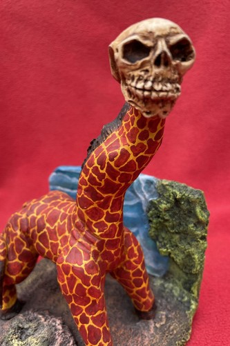 Mexican Folk Art Day Of Dead Jose Juan Aguilar Ceramic Giraffe With Skull Head - Picture 3 of 17