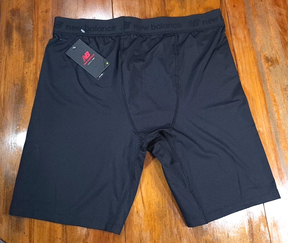 New Balance Men's Base Layer Compression Lacrosse Shorts 2XL XXL Black Dry w/Tag - Image 2 of 4