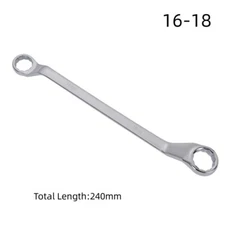 Offset Double Box End Wrench 16mm x 18mm Metric 12 Point Chrome Plated Hand Tool