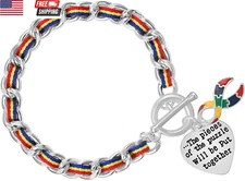 Autism Awareness Bracelets with Sterling Silver Plated Charm - Perfect for Aware