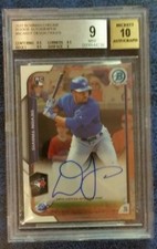 2015 BOWMAN CHROME DEVON TRAVIS RC MT TORONTO BLUE JAYS ROOKIE BGS 9 AUTO 10