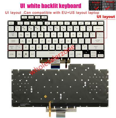 White US backlit keyboard For Asus ROG Zephyrus G15 GA503 GA503QR G16 M16 GU603