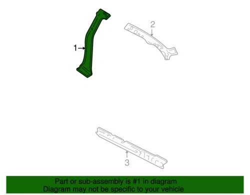 Genuine Ford Lincoln Mercury 2001-2011 Town Car Body B-Pillar 4W1Z-5424300-AA - Imagem 2 de 2