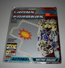 Transformers Original G1 METRO SQUAD   Card Back Tech Spec