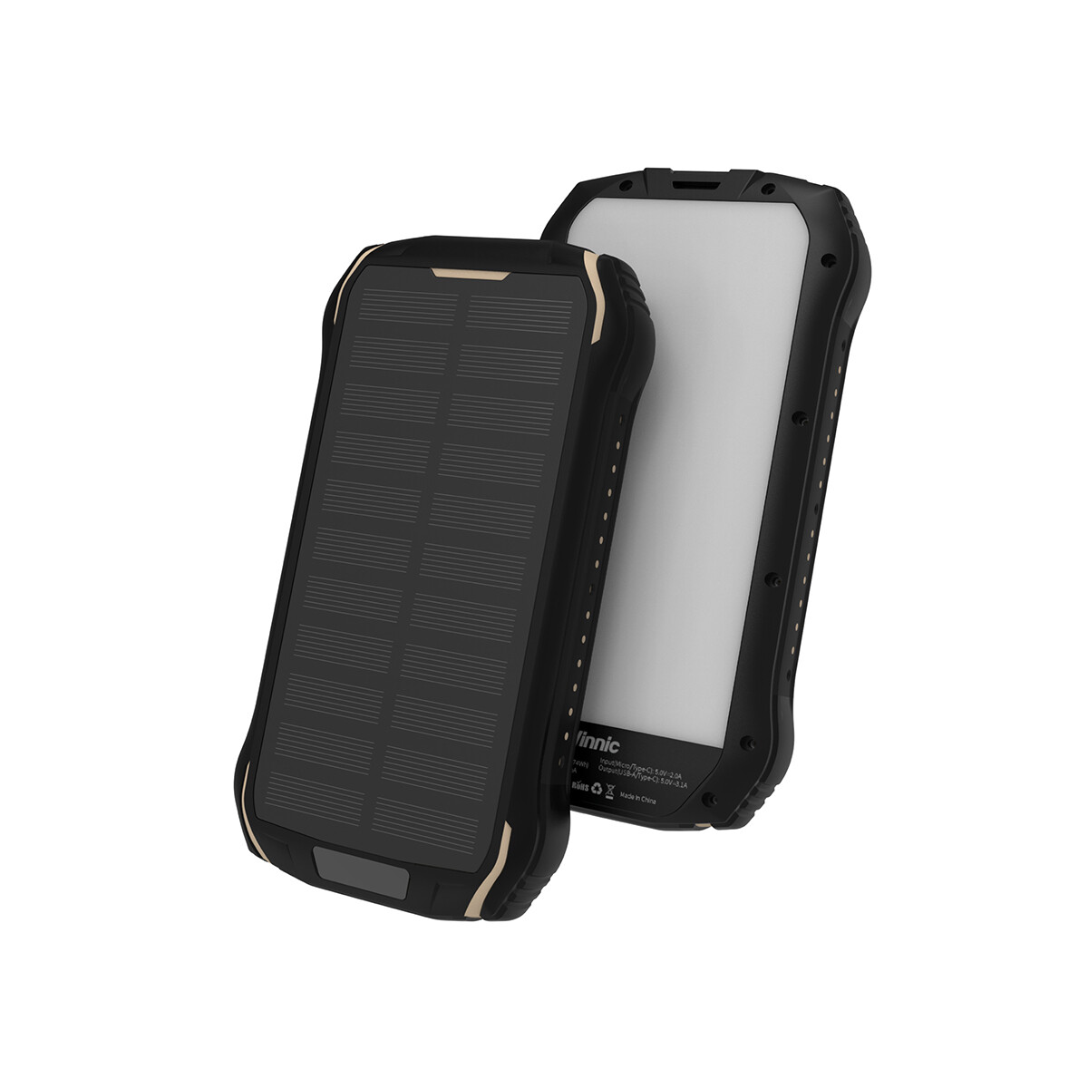 Vinnic SACA PEAK Solar Powerbank 10.000mAh IP65 1xC 2xA, черный, новый
