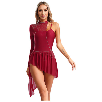 FEESHOW Women's Ballet Dance Dress - Stretchy Chiffon Contemporary Performance Wear-792743