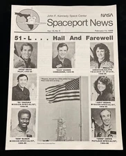 STS 51-L CHALLENGER SPACEPORT NEWS / IN MEMORIAM HAIL & FAREWELL FEB 1986 EX