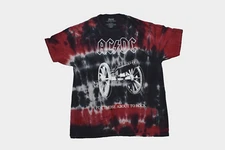 AC/DC For Those About To Rock Mens Black & Red Cloud Wash Shirt New Small