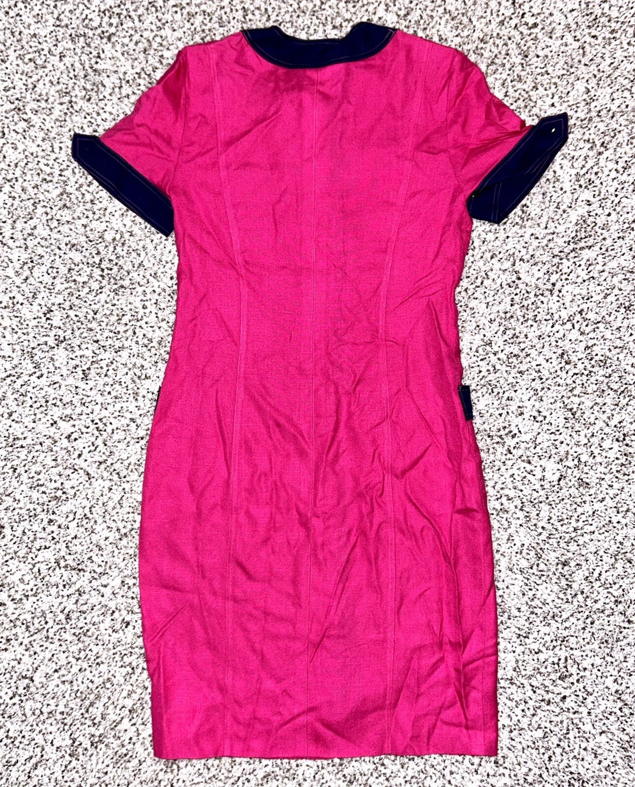 Abito donna vintage CELINE Paris rosa con bottoni in rayon taglia 42 made in France
