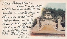 Hot Springs AR Arkansas Reservation to Belgium Wisconsin Liezen Vtg Postcard B15