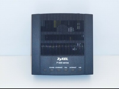 ZyXEL P-660RU-T1 v2 BLACK MODEM, P-600 SERIES, 9V AC, 1A, 8 WATT MAX 