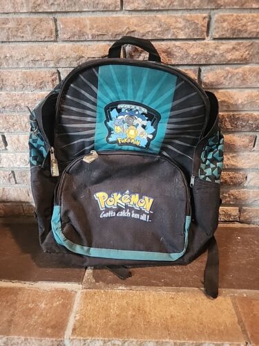 Vintage 1999 Pokemon Backpack 90s Bookbag Water Pokemon RARE Hard To Find - NICE