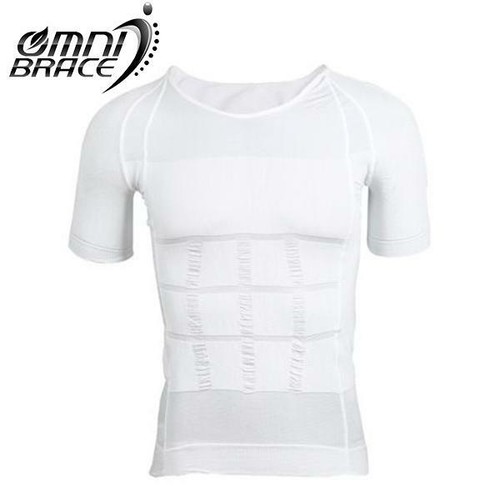 OmniBrace Men's Body Slimming Short Sleeve Compression T-Shirt Up To 3XL & 4XL - Picture 6 of 9