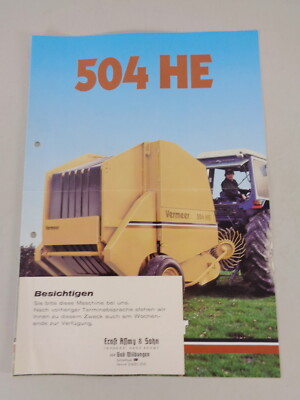 Brochure/Brochure Vermeer 504U Large Compression Density Round Baler