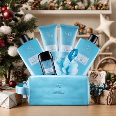 Christmas, Birthday, Fathers Day Bath and Body Gift Set For Men - Glacier Mint