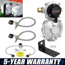 2-Stage Automatic Changeover LP Propane Gas Regulator with Two 18" RV