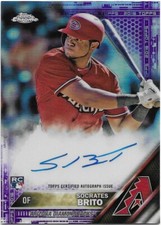 2016 Topps Chrome SOCRATES BRITO Auto Rookie Purple Refractor /250