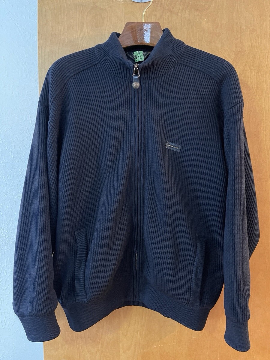 Paul & Shark Men's Wool Ribbed Jacket-Medium-Made In Italy- Lined