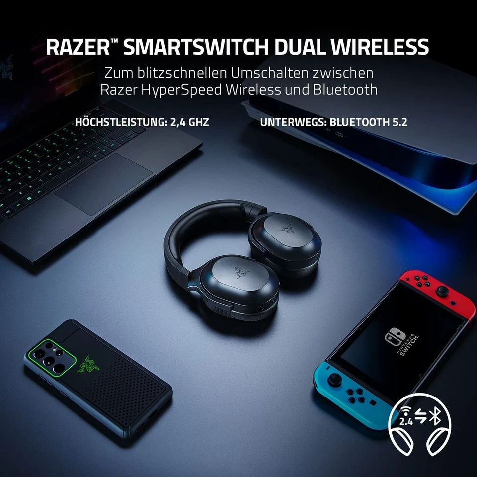Razer Barracuda X Gaming Mobile Headset Dual Wireless Multi-Plattform Black - Bild 2 von 4