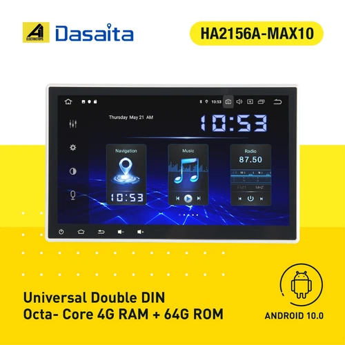 Dasaita 10.2" Hexa Core Android Car double Din GPS PX6 (4G RAM+64G ROM) HDMI DS