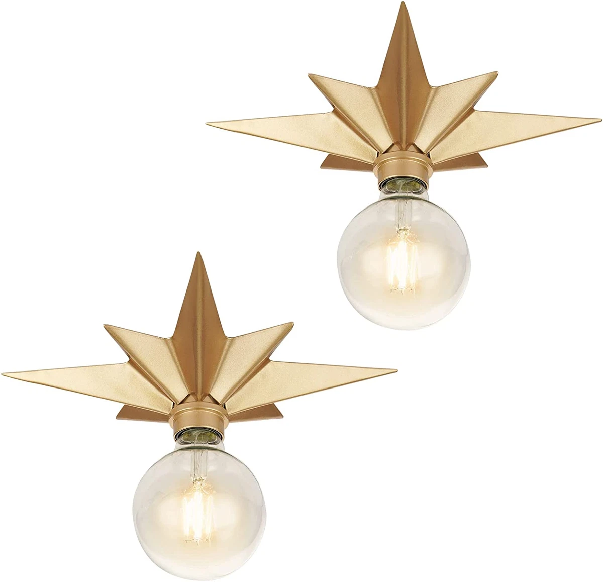 Star flush outlet ceiling light