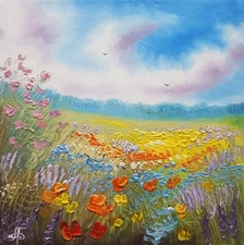 Ukraine Artist Oil Summer Painting Landscape Original Wall Art Home Decor Gift