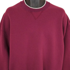 Vintage JERZEES Blank Sweatshirt Mens Size XL 90s Red Made In USA