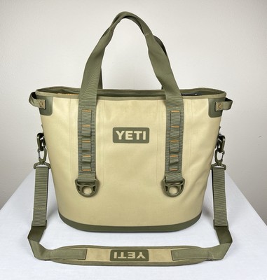 Yeti Hopper 30 Original Tote Soft Cooler Shoulder Bag VGC Green Orange Rare 