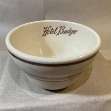 Vintage Adobe Ware Syracuse China Bowl Hotel Badger Burlington WI INV-B4F13