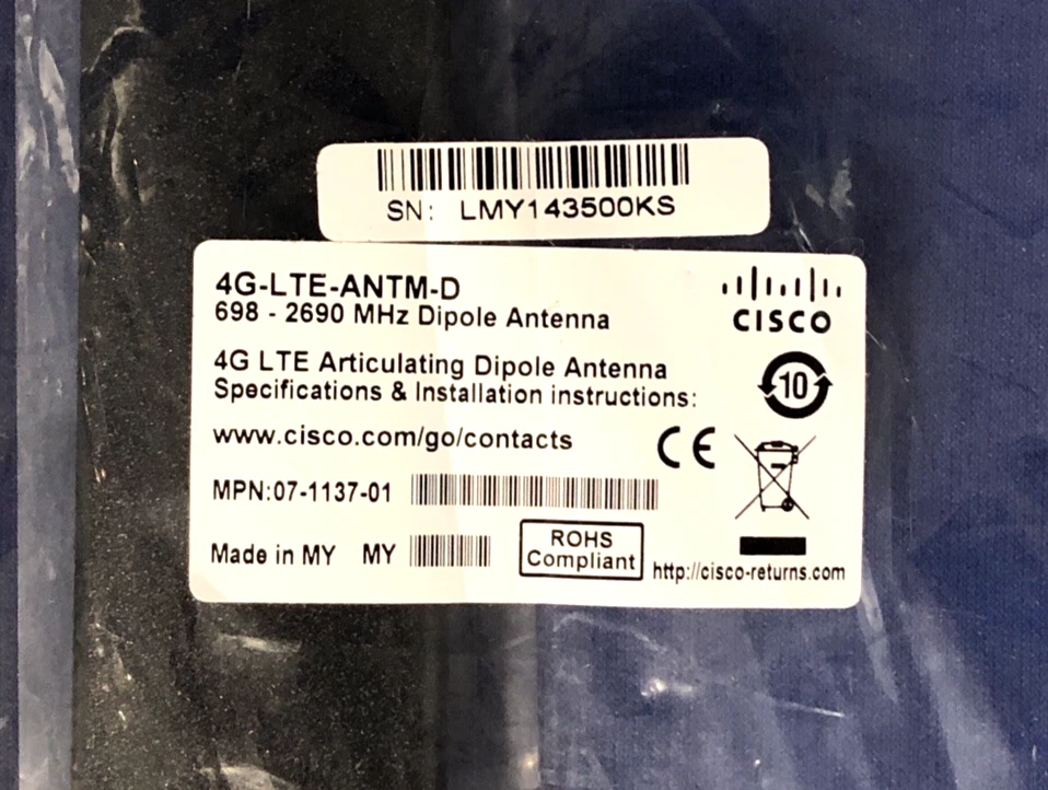 [ SET of 7 ]  Cisco 4G/3G Omnidirectional Antennas (4G-LTE-ANTM-D)   ✅ SHIPPED ✅ - Image 4 of 4
