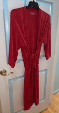 Victoria's Secret M/L Red 3 Piece Robe Camisole Top Sleep Pants Pajama Set NWT