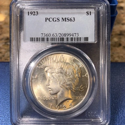 1923 PCGS MS63 Peace Silver Dollar