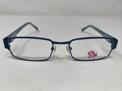 Popcorn Eyewear WESLEY BLUE 48-17-130 Metal Full Rim Eyeglasses Frame Y693