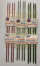 Vintage Boye Aluminum Knitting Needles Double Point  10” Size 1, 4, 6 NOS