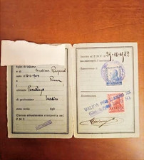 TESSERA ISCRIZIONE PARTITO NAZIONALE FASCISTA 29 10 1932 VALIDA PER L'ANNO XX