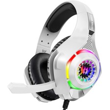 Lightweight Wired RGB Over-Ear Headset With Mic 3.5mm For PS4 PS5 PC Console