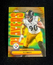 2025 Topps Chrome T.J. Watt Power Players Insert PP-39 Football Card Steelers