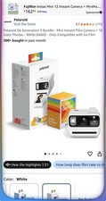 Polaroid Go Instant Camera Generation 3 White 16 Photos open box tested new