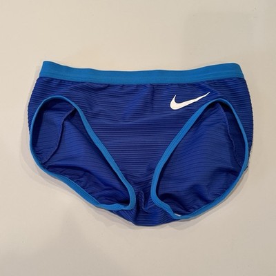 Nike Pro Elite Track & Field Blue Made In USA Running Briefs Womens Small