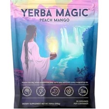 Yerba Magic Peach Mango 30 Servings Energy Focus Powder 2pc Lot