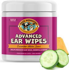 New Advanced Ear Wipes for Dogs  Cats 100 Ct Fast Shipping