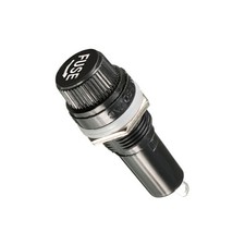 5 PCS AC 10A 250V Black Panel Mounted Fuse Holder 6mm x 30mm